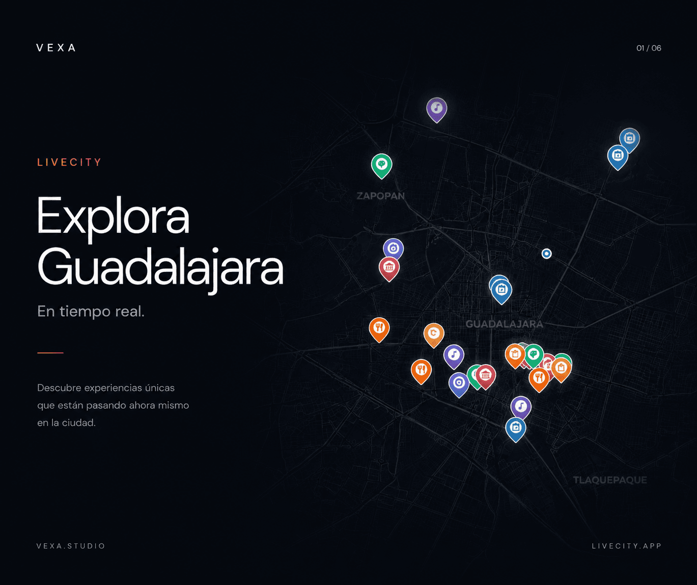 Experiencia con mapa en vivo
